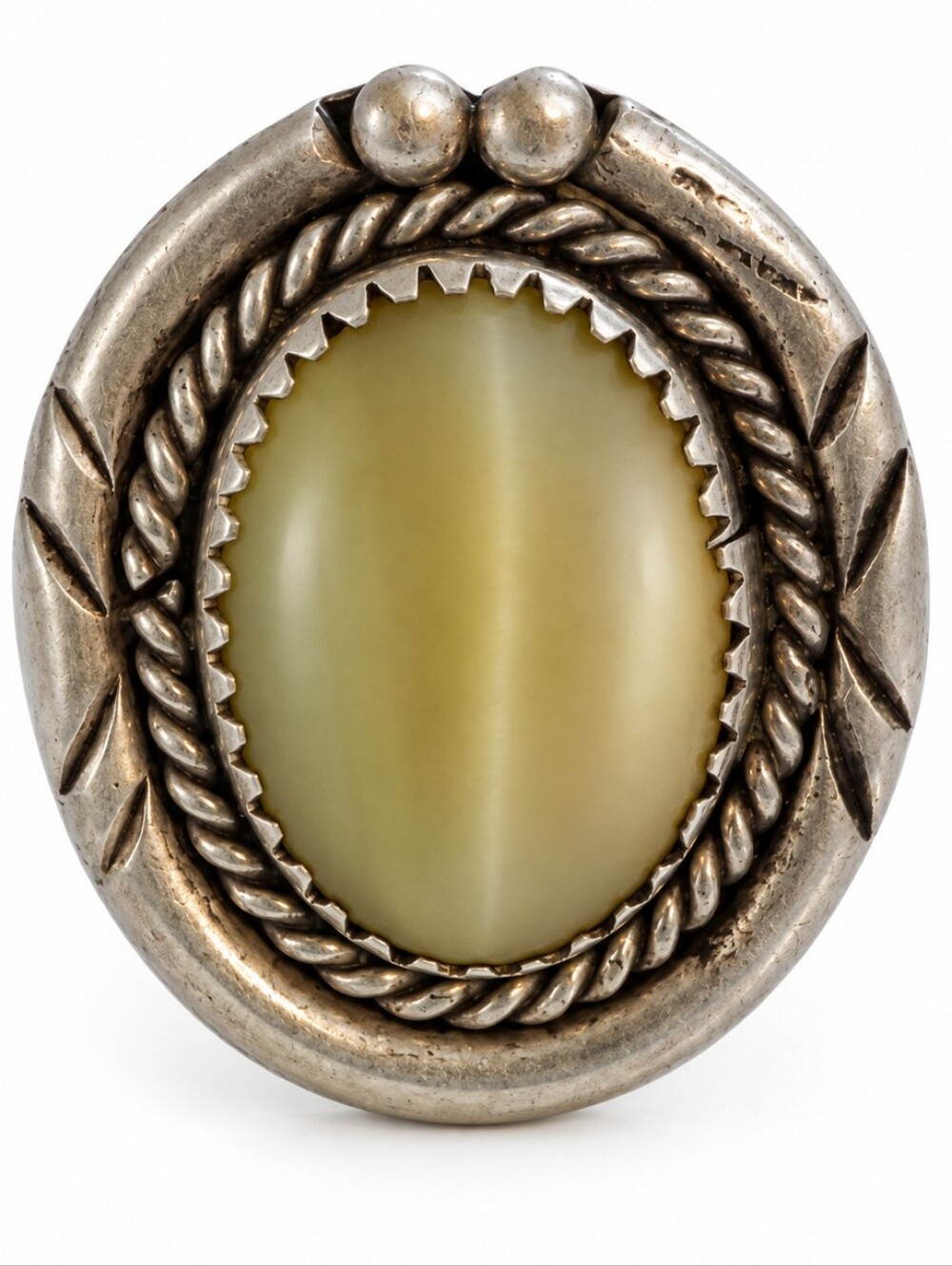 Vintage Southwest Sterling Silver Moonstone Ring Size 4.5